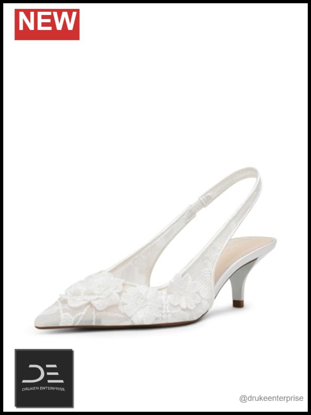 Pointed Toe Stiletto Heel Pump - Slingback Evening Shoes